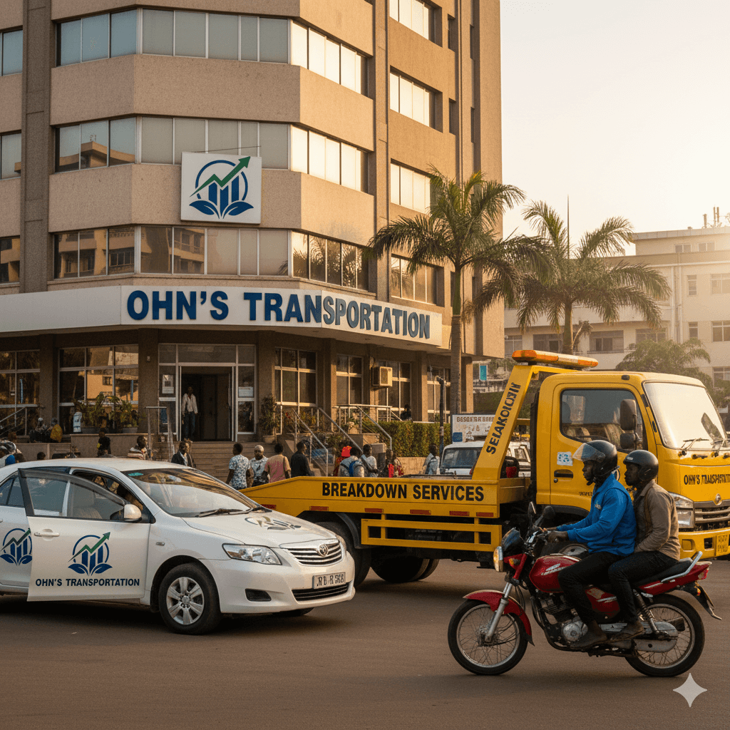 OHN'S Transportation team or fleet management at the Kampala office